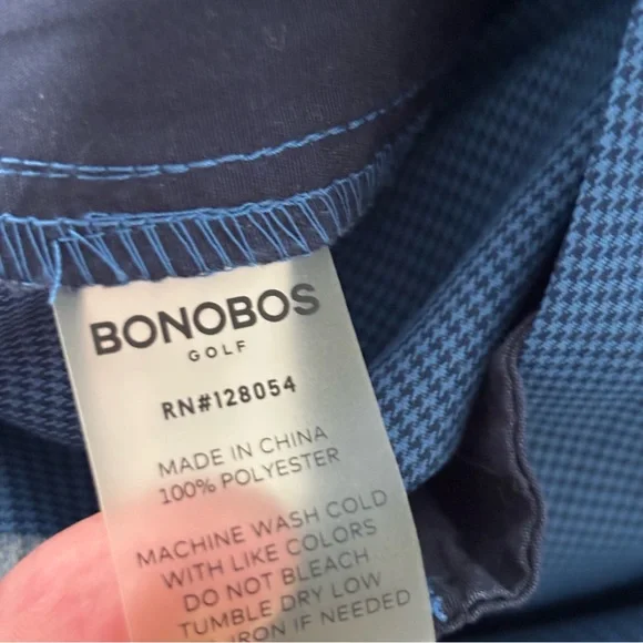 Bonobos Golf Highlands Pattern Performance Pant Men’s Size 33x30 Slim Straight